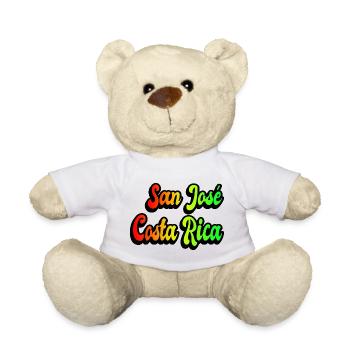 San Jose Costa Rica rainbow design - Teddy Bear - white - Front