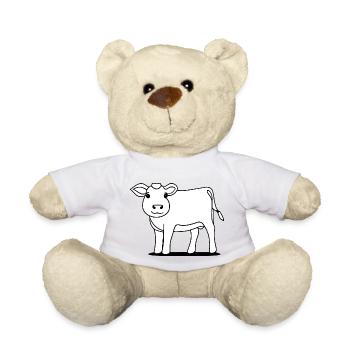 Kuh süß Tier Bauernhof Tiere lustig Kühe neu 11 - Teddy - Weiß - Vorne