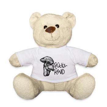 Fliegenpilze Illustration Glückskind - Teddy - Weiß - Vorne