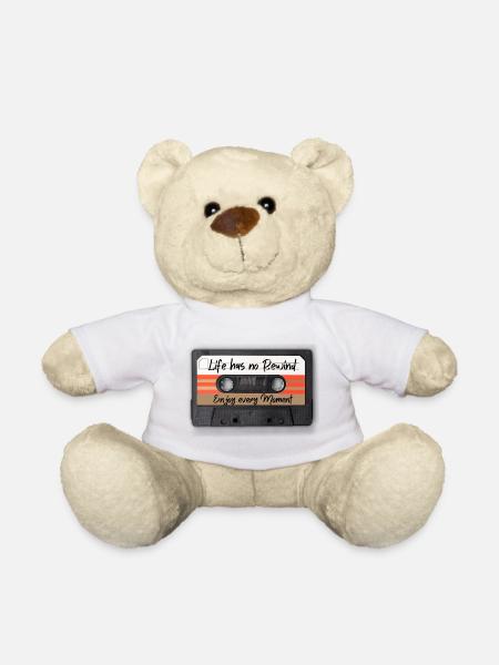 Kassette Retro Lebensmoment - Teddy - Weiß