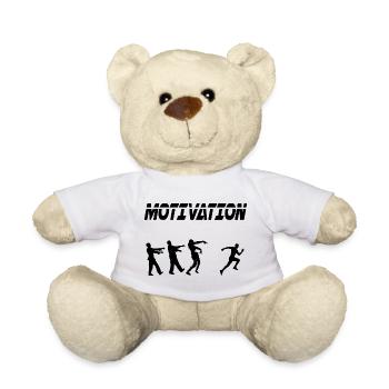 motivation sport running humor zombie - Teddy Bear - white - Front