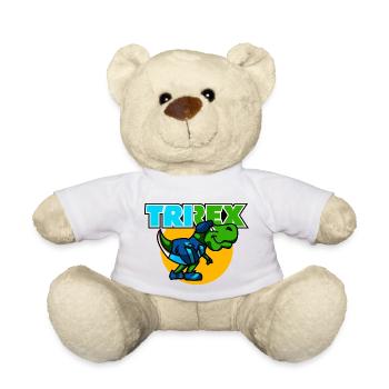 TRI REX dans le cercle est le dinosaure du triathlon - Nounours - blanc - Devant