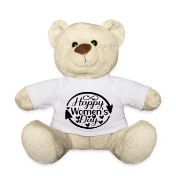 Joyeuse Journée de la Femme - Nounours - blanc - Devant
