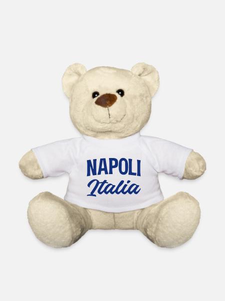 Napoli Italia Script in Blau - Teddy - Weiß