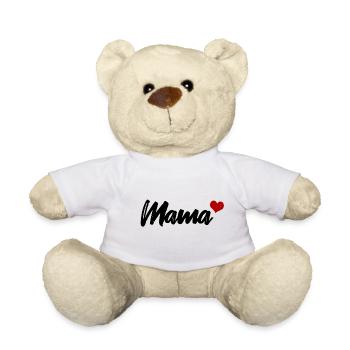 Mama Herz Liebe Mutter - Teddy - Weiß - Vorne