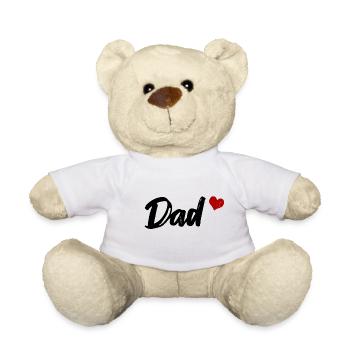 Dad Herz Papa Vater - Teddy - Weiß - Vorne
