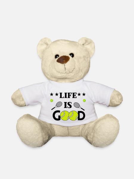 LIFE IS GOOD - Teddy Bear - white