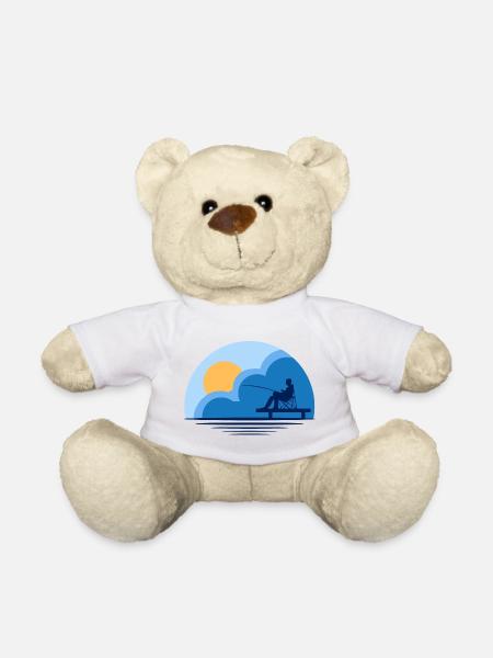 Angeln, Angelfreund, Angeln - Teddy - Weiß