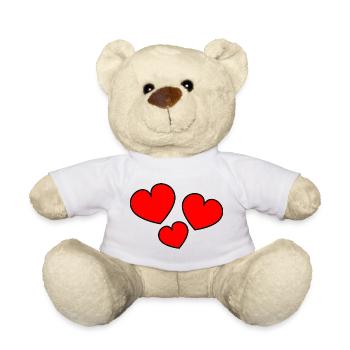 HEART. HEARTS. SAINT VALENTINE. LOVE. LOVE. CHRISTMAS - Teddy Bear - white - Front
