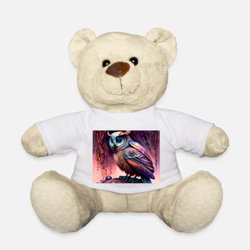 Eule - Teddy - Weiß