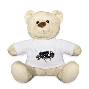 fat robot bee - Teddy Bear - white - Front