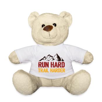 Run Hard. Trail Harder. - Teddy Bear - white - Front