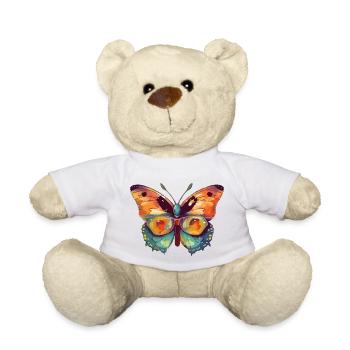 Leo the spectacled butterfly - Teddy Bear - white - Front