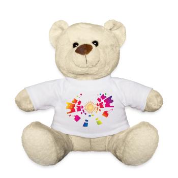 Colorful sun symbol for the festival summer - Teddy Bear - white - Front