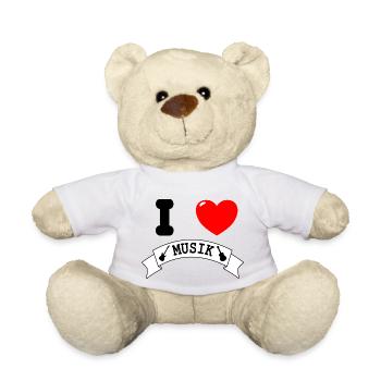 I ❤ MUSIK - Teddy - Weiß - Vorne