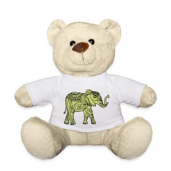 Éléphant - Nounours - blanc - Devant