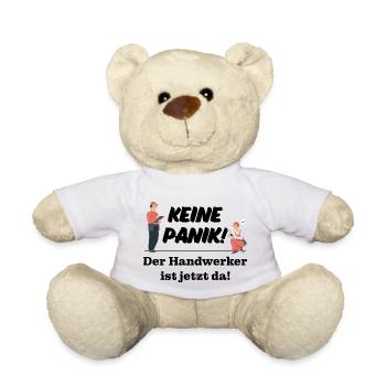 Keine Panik! Der Handwerker ist da! Technik, Azubi - Teddy - Weiß - Vorne