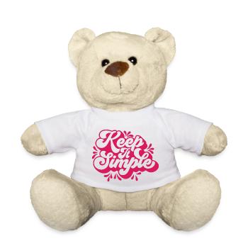 Halte es einfach - Teddy - Weiß - Vorne
