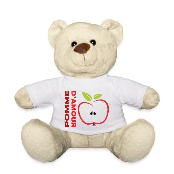 Pomme d'amour - Nounours - blanc - Devant