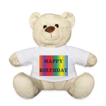 ALLES GUTE ZUM GEBURTSTAG. ALLES GUTE ZUM GEBURTSTAG. JAHRESTAG. - Teddy - Weiß - Vorne