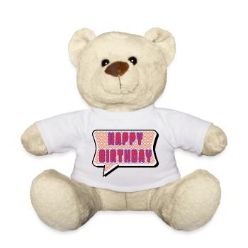 ALLES GUTE ZUM GEBURTSTAG. ALLES GUTE ZUM GEBURTSTAG. JAHRESTAG. - Teddy - Weiß - Vorne