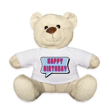 JAHRESTAG. ALLES GUTE ZUM GEBURTSTAG. ALLES GUTE ZUM GEBURTSTAG. - Teddy - Weiß - Vorne