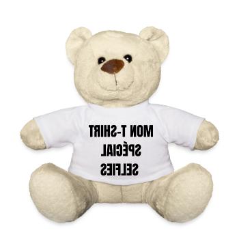 Mein besonderes Selfie-T-Shirt - Teddy - Weiß - Vorne