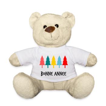 NOËL.BONNE ANNEE. SAINT SYLVESTRE. NOUVELLE ANNÉE. - Nounours - blanc - Devant