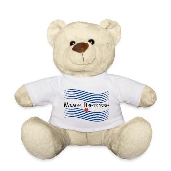 Mamie Bretonne Marinière Fête des grands-mères - Nounours - blanc - Devant