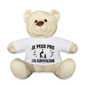 je peux pas j'ai survivalisme - Nounours - blanc - Devant