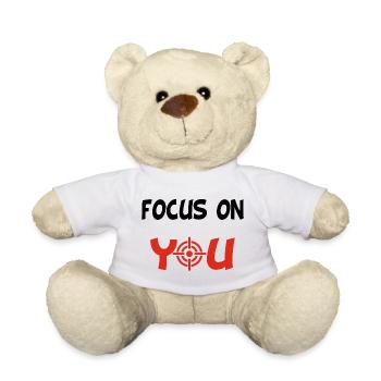 Focus sur toi (anglais et noir) - Nounours - blanc - Devant