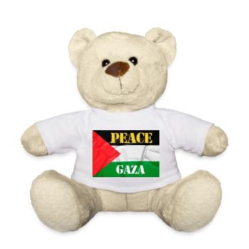 Drapeau de Gaza - Nounours - blanc - Devant