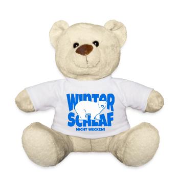 Eisbär Winterschlaf bitte nicht wecken Schlafshirt - Teddy - Weiß - Vorne