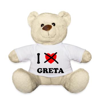 Greta mag ich nicht mehr - Teddy - Weiß - Vorne