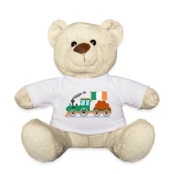 Ireland Flag Basketball Railway - Teddy Bear - white - Front
