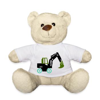 excavatrice - Nounours - blanc - Devant