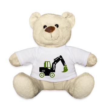 excavatrice - Nounours - blanc - Devant