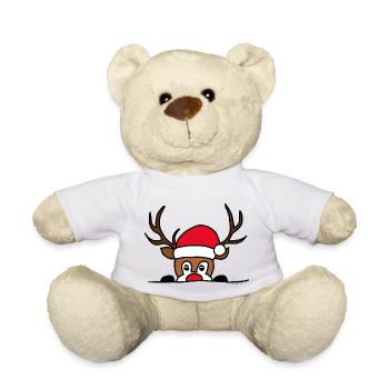 Elch Weihnachten - Teddy - Weiß - Vorne