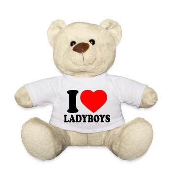 I love ladyboys - Teddy - Weiß - Vorne
