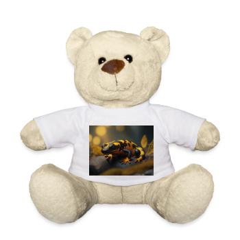 Niedliche Tiere, die Winterschlaf halten – Feuersalamander - Teddy - Weiß - Vorne
