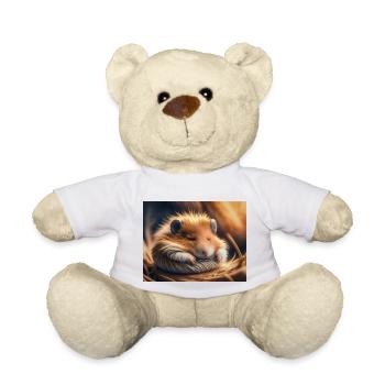 Niedliche Tiere im Winterschlaf – Hamster - Teddy - Weiß - Vorne