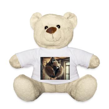 Niedliche Tiere chillen – Fledermaus - Teddy - Weiß - Vorne