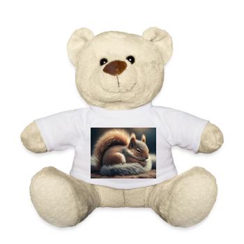 Niedliche Tiere im Winterschlaf – Eichhörnchen - Teddy - Weiß - Vorne