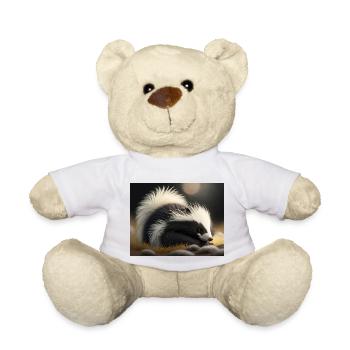Niedliche Tiere im Winterschlaf – Waschbär - Teddy - Weiß - Vorne