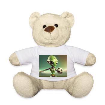 niedliche kleine grüne retro vintage alien jeden tag - Teddy - Weiß - Vorne