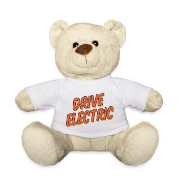 Drive Electric Supercharge - Electric Car Fans - Teddy Bear - white - Front