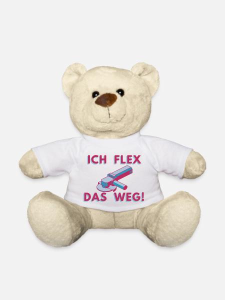 Winkelschleifer Flex Schweissen Metallarbeiter - Teddy - Weiß