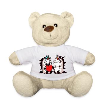 Unicorn Heart Duo - Teddy Bear - white - Front