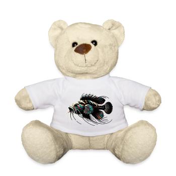Aquarium catfish, antenna catfish, minimalist - Teddy Bear - white - Front