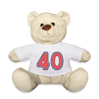 40. 40 YEARS. 40th ANNIVERSARY. 40TH ANNIVERSARY. - Teddy Bear - white - Front